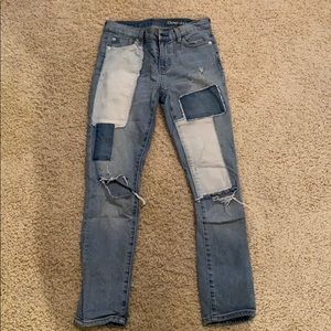 Gap- patched/ripped jeans